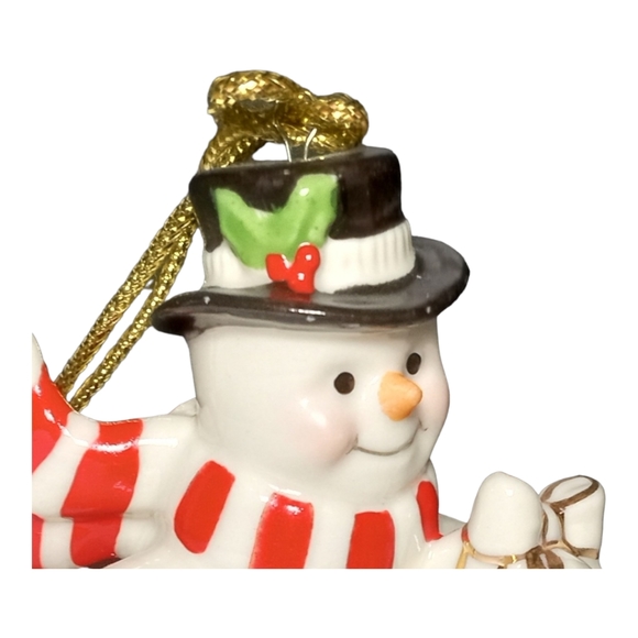 Lenox Snowman Ornament Skiing Very Merry Christmas Porcelain - Picture 6 of 8